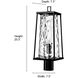 Dutton 1 Light 20.5 inch Powder Coated Black Outdoor Post Lantern